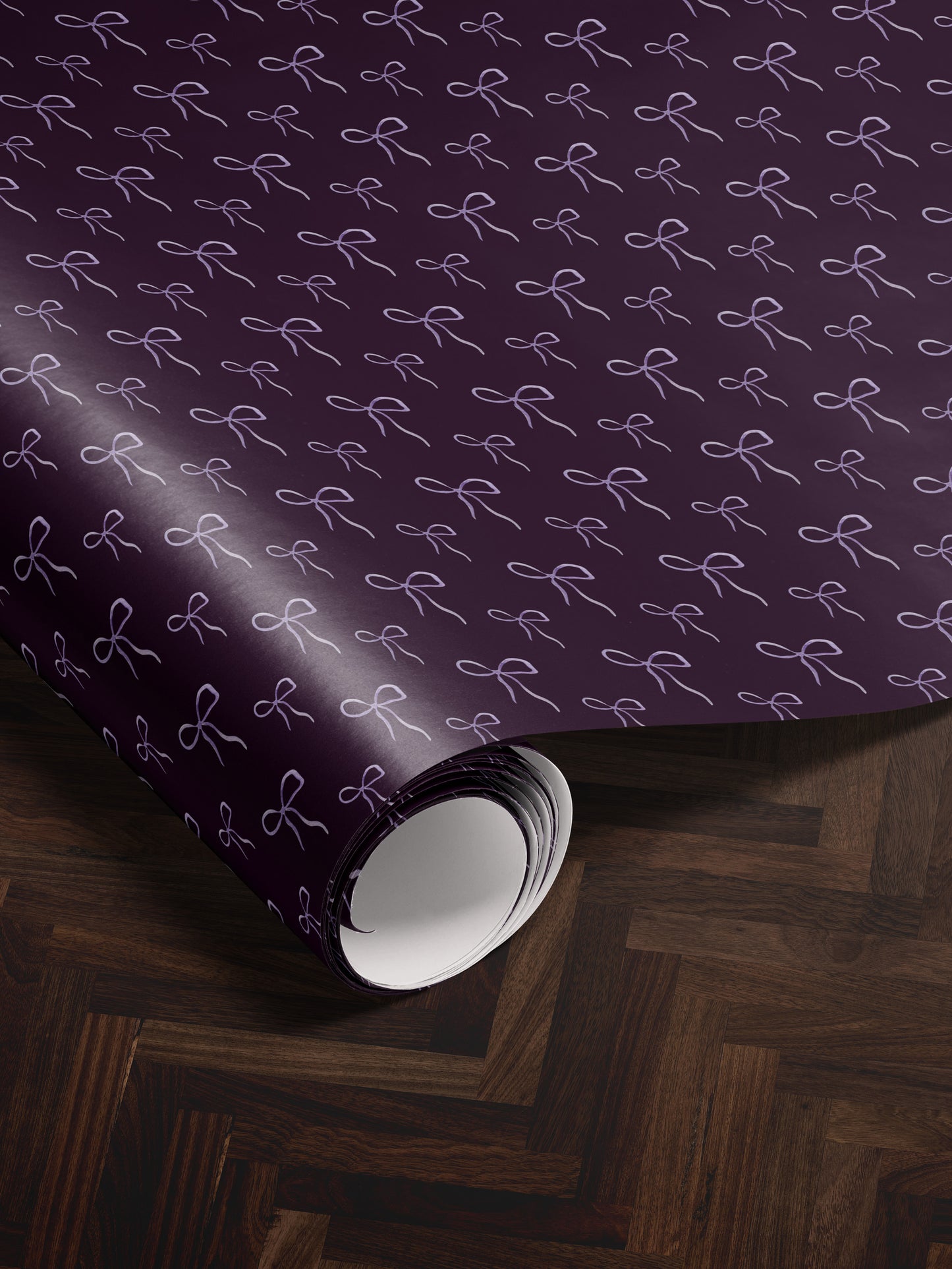 Purple Bows Wrapping Paper - House of Parlington
