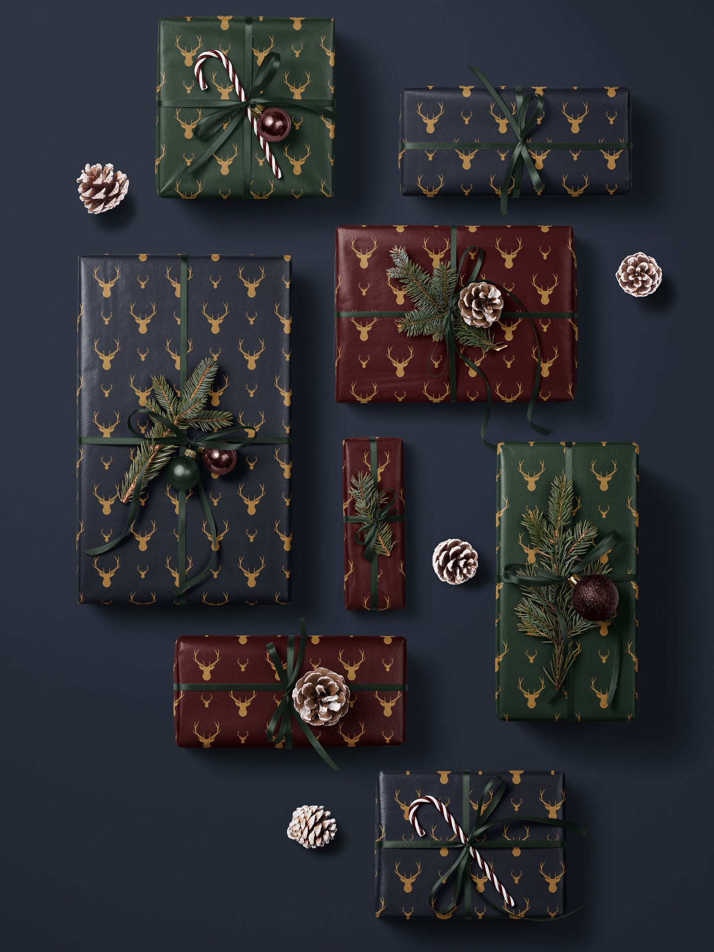 Golden Deer - Wrapping Paper - House of Parlington