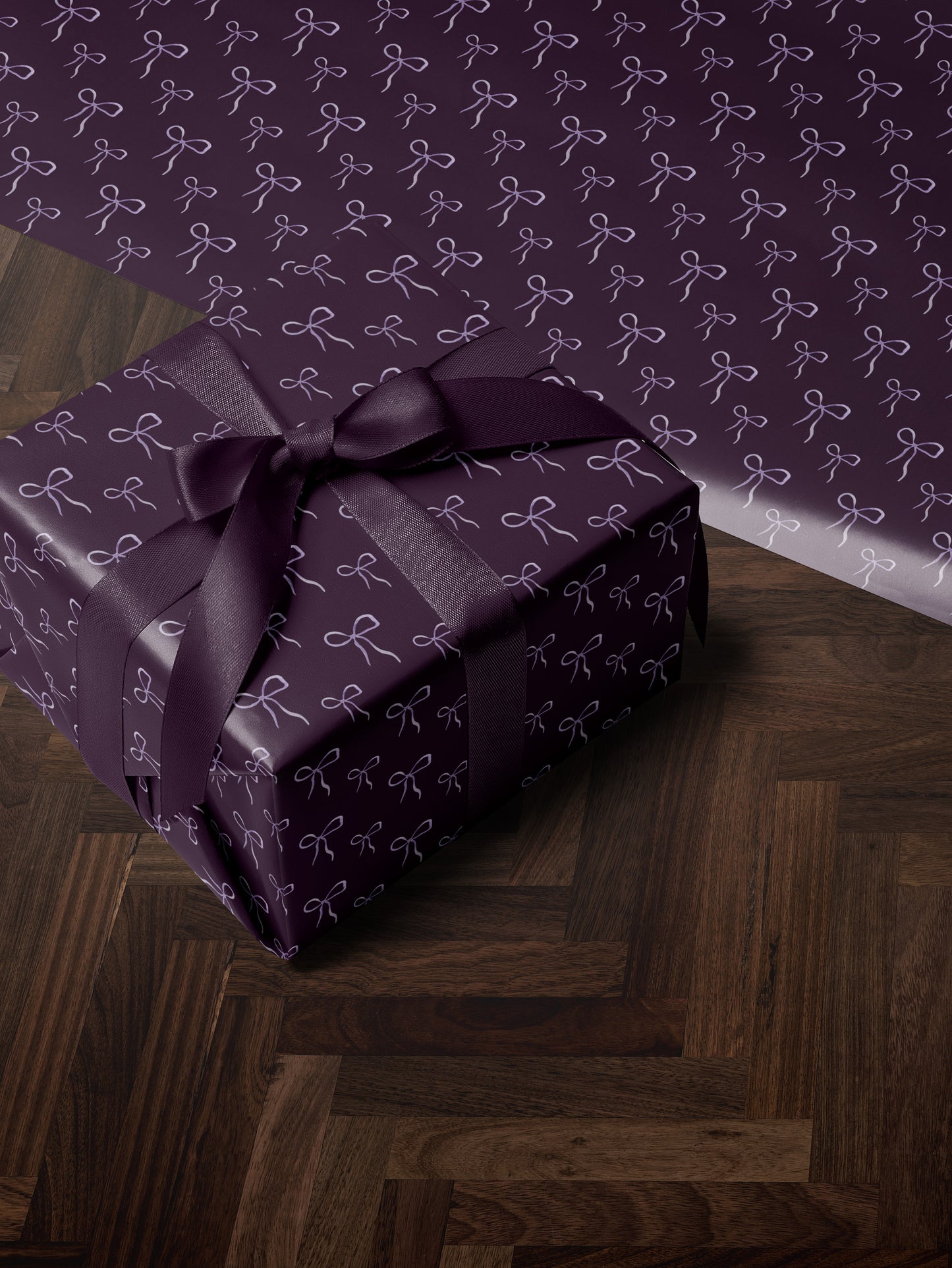 Purple Bows Wrapping Paper - House of Parlington