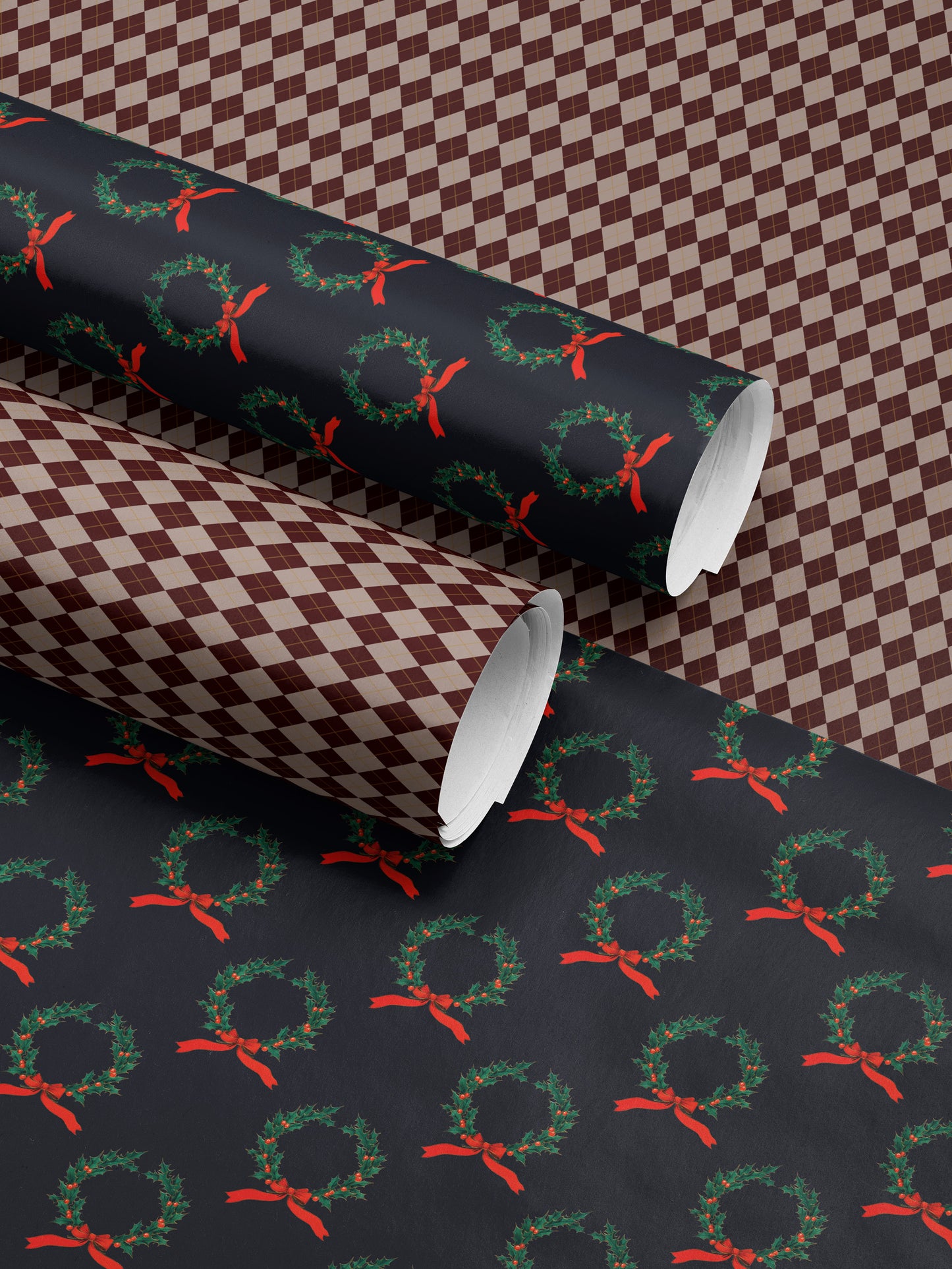 Christmas Wreath Wrapping Paper - House of Parlington