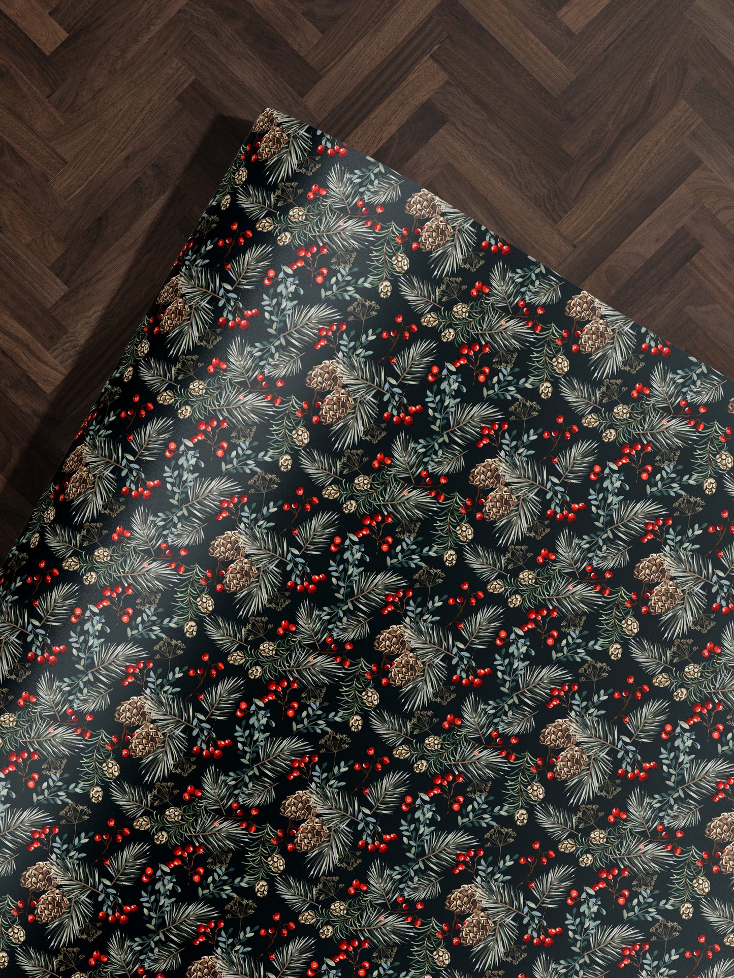 Winter Pinecone Wrapping Paper - House of Parlington