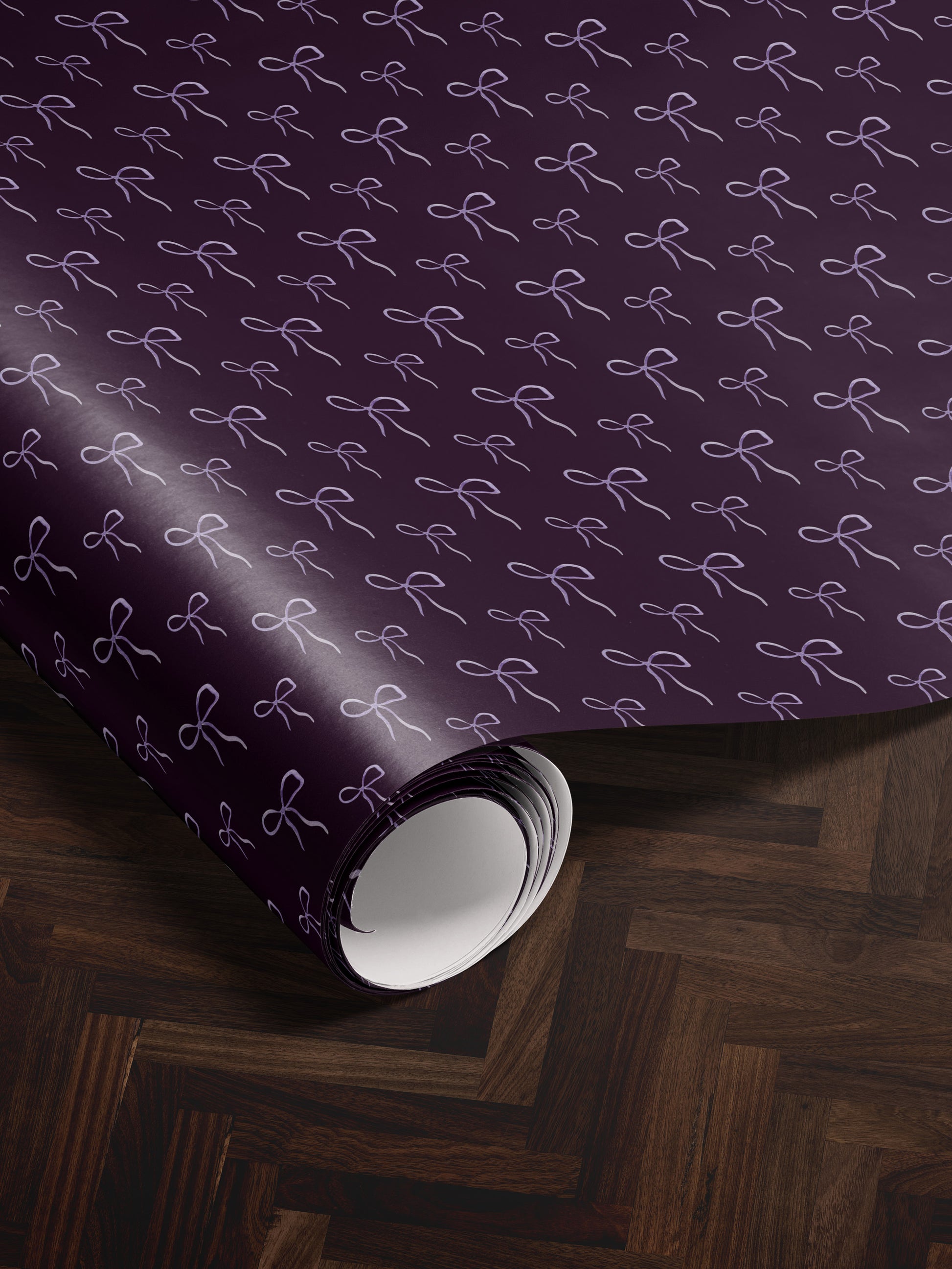 Purple Bows Wrapping Paper - House of Parlington