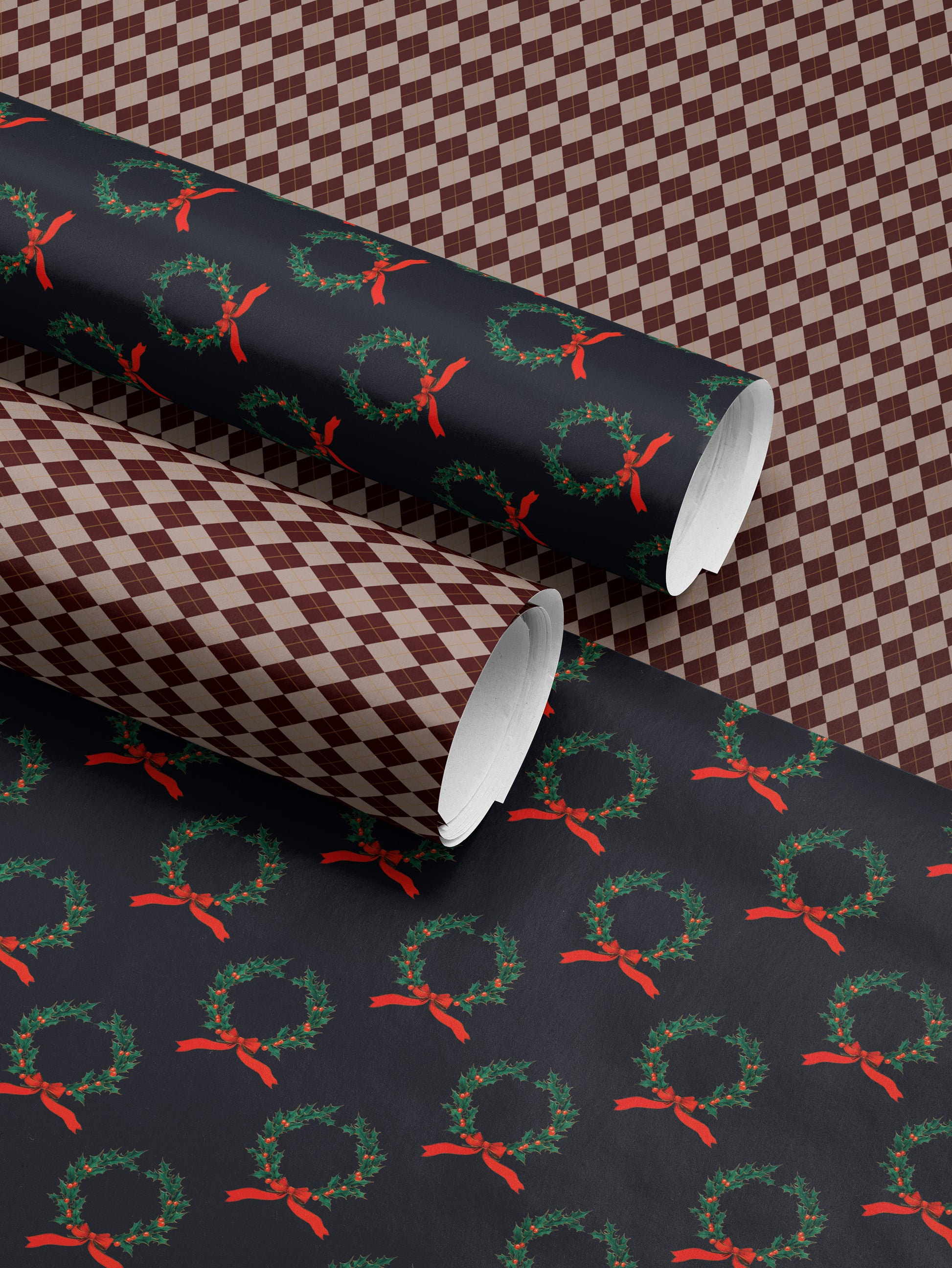 Christmas Wreath Wrapping Paper - House of Parlington